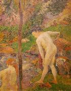 Paul Gauguin Baigneurs en Bretagne painting